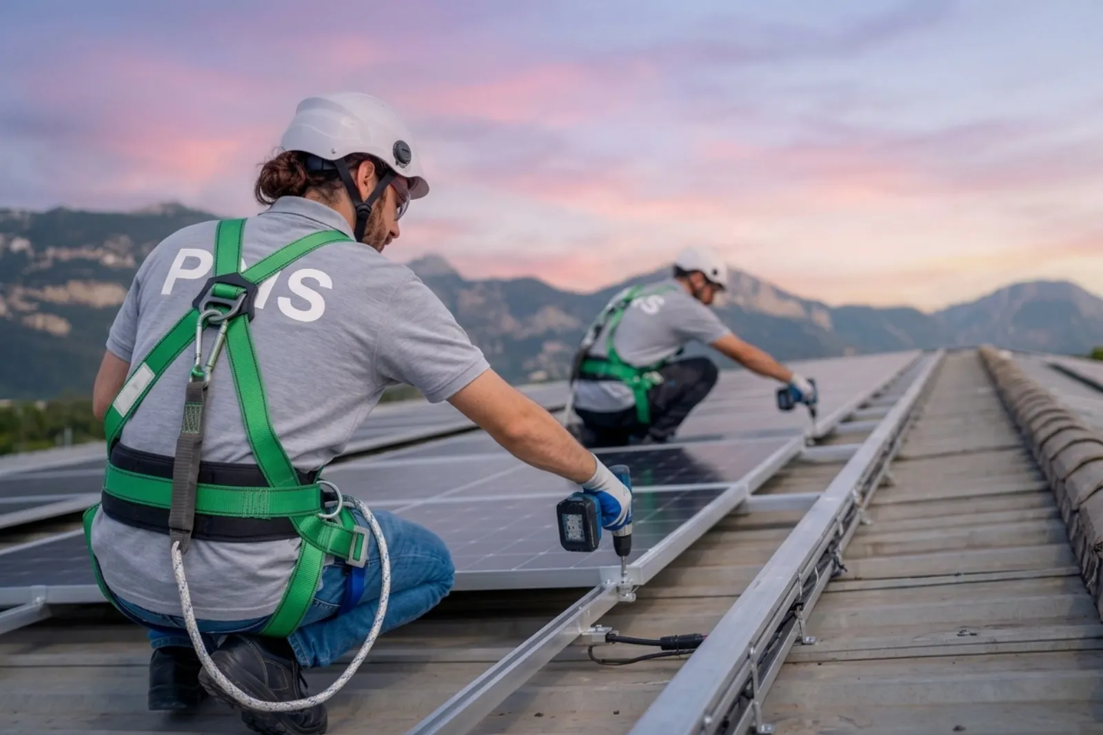 Installation de panneaux solaires